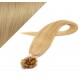 24" (60cm) Nail tip / U tip human hair pre bonded extensions - natural blonde