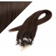 15" (40cm) Micro ring human hair extensions - dark brown