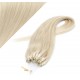 20" (50cm) Micro ring human hair extensions - platinum blonde
