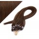 24" (60cm) Micro ring human hair extensions - medium brown