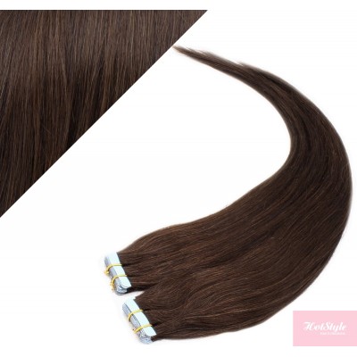 16" (40cm) Tape Hair / Tape IN human REMY hair - dark brown