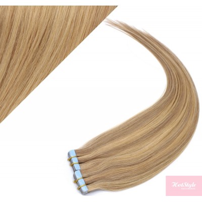 16" (40cm) Tape Hair / Tape IN human REMY hair - light blonde/natural blonde