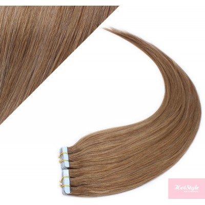 24" (60cm) Tape Hair / Tape IN human REMY hair - light brown