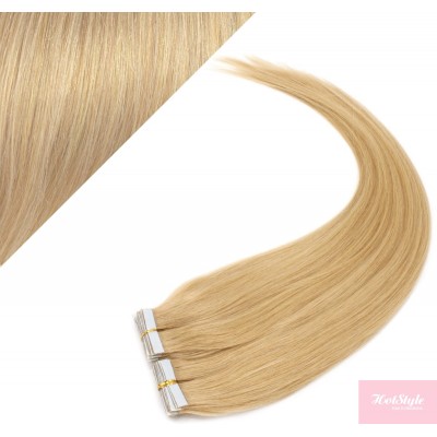 24" (60cm) Tape Hair / Tape IN human REMY hair - natural blonde