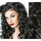 20" (50cm) Clip in wavy human REMY hair - black