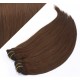 15" (40cm) Deluxe clip in human REMY hair - medium brown