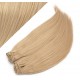 15" (40cm) Deluxe clip in human REMY hair - natural blonde