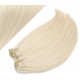 15" (40cm) Deluxe clip in human REMY hair - platinum blonde