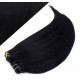 20" (50cm) Deluxe clip in human REMY hair - black