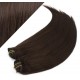 20" (50cm) Deluxe clip in human REMY hair - dark brown