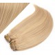 28" (70cm) Deluxe clip in human REMY hair - light blonde / natural blonde