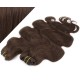 20" (50cm) Deluxe wavy clip in human REMY hair - dark brown