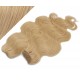 20" (50cm) Deluxe wavy clip in human REMY hair - natural blonde