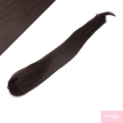 Claw ponytail 24" straight - dark brown