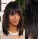 Clip in human hair remy bang/fringe – natural black