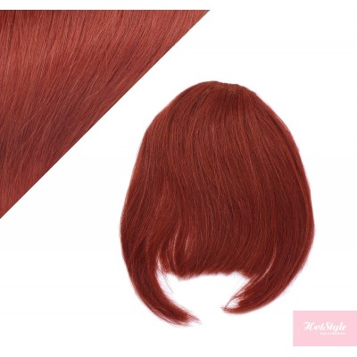 Clip in human hair remy bang/fringe - copper red