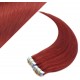 20" (50cm) Tape Hair / Tape IN human REMY hair - copper red