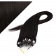 15" (40cm) Micro ring human hair extensions - natural black