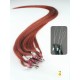24" (60cm) Micro ring human hair extensions - copper red