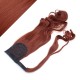 Clip in ponytail wrap / braid hair extension 24" curly - copper red