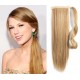 Clip in ponytail wrap / braid hair extension 24" straight - natural/light blonde