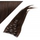 20" (50cm) Clip in human REMY hair - dark brown