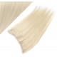 16˝ one piece full head clip in hair weft extension straight – platinum