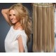 20˝ one piece full head clip in hair weft extension straight – light blonde / natural blonde