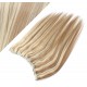 24˝ one piece full head clip in hair weft extension straight – mixed blonde