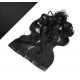 24˝ one piece full head clip in kanekalon weft extension wavy – black