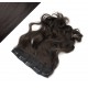 24˝ one piece full head clip in kanekalon weft extension wavy – natural black