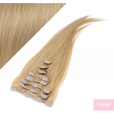 24" (60cm) Clip in human REMY hair - natural blonde