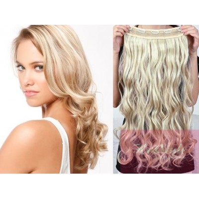 24 One Piece Full Head Clip In Kanekalon Weft Extension Wavy
