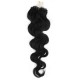 24˝ (60cm) Micro ring human hair extensions wavy - black