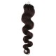 24˝ (60cm) Micro ring human hair extensions wavy - natural black