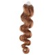 24˝ (60cm) Micro ring human hair extensions wavy - light brown