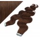 20˝ (50cm) Tape Hair / Tape IN human REMY hair wavy - medium brown