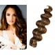 20˝ (50cm) Tape Hair / Tape IN human REMY hair wavy - dark brown / blonde