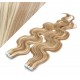 20˝ (50cm) Tape Hair / Tape IN human REMY hair wavy - mixed blonde