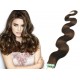 24˝ (60cm) Tape Hair / Tape IN human REMY hair wavy - medium brown