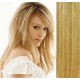 15" (40cm) Clip in human REMY hair 100g - light blonde/natural blonde