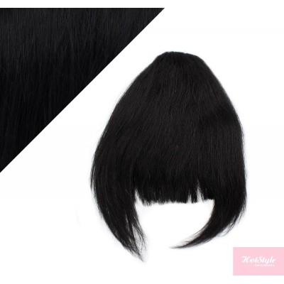 Clip in human hair remy bang/fringe - black