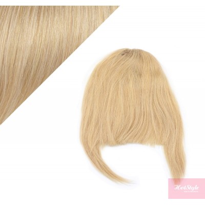 Clip in human hair remy bang/fringe - natural blonde