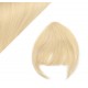 Clip in human hair remy bang/fringe - the lightest blonde