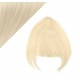 Clip in human hair remy bang/fringe - platinum blonde