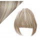 Clip in human hair remy bang/fringe - platinum/light brown