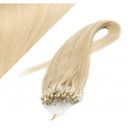 15" (40cm) Micro ring human hair extensions - the lightest blonde