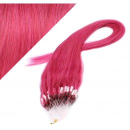 15" (40cm) Micro ring human hair extensions - pink