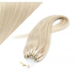 20" (50cm) Micro ring human hair extensions - platinum blonde