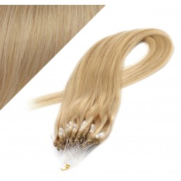 24" (60cm) Micro ring human hair extensions - natural blonde